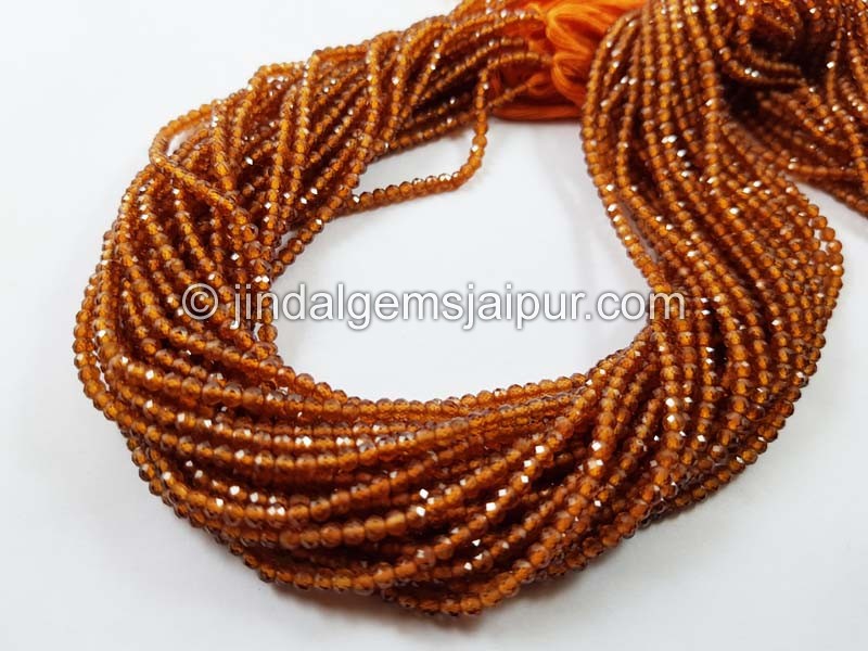 Spessartite Micro Cut Round Beads